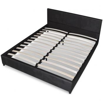 Letto a castello ecopelle nera 140x200 cm vidaXL
