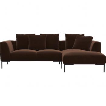 FLEXLUX Ecksofa Sava, braun (tobacco), mit Kaltschaum-Sitz