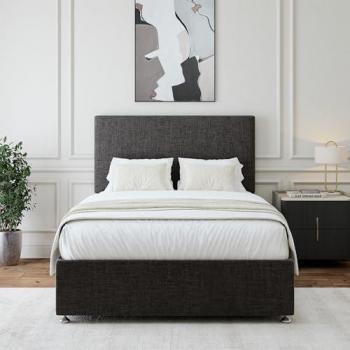 Serenity 4-Drawer Bedbase and Headboard – Small Double, Soft Mauve