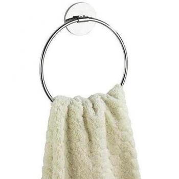Anneau de Porte-Serviettes en Acier Inoxydable Chromé avec Système de Fixation Turbo-Loc® sans Vis