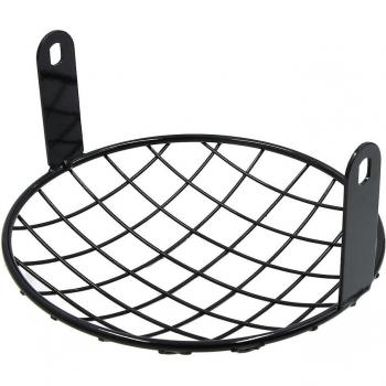 7.8-Inch Metal Headlight Mesh Grill Cover in Black Chrome for Harley
