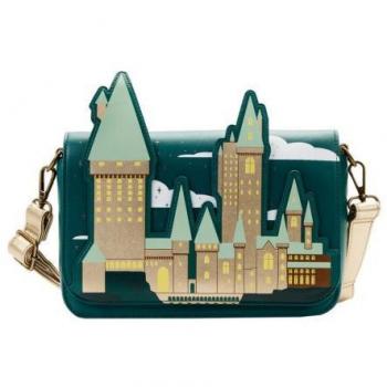 Harry Potter Golden Hogwarts Crossbody Bag with Pouch by Loungefly