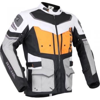 Giacca Moto Richa Infinity 2 Adventure Impermeabile Grigio-Arancio M