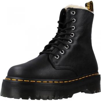 Dr Martens – Jadon – Stiefel in Pisa‑Schwarz mit 8 Ösen und Kunstpelzfutter, Größe 44 (weiblich)