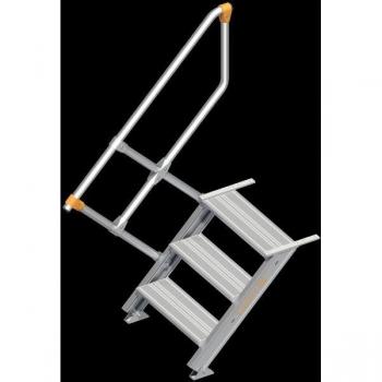Stabile 45° Treppe aus Aluminium, 0,60x0,60 m