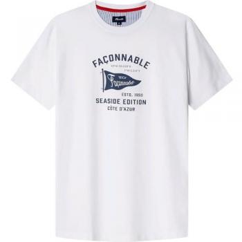 Blusa Masculina Manga Cortas Bandera en Blanco