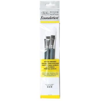 Ensemble de Pinceaux Plat Acryliques