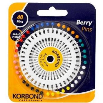 Korbond Assorted Berry Pins 40 Count