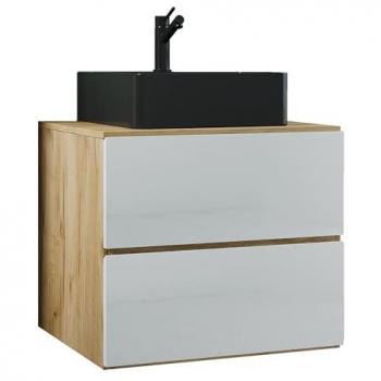 Lendas Bogue Lavage – Meuble 52 H, 60 L, 52 P en Honig‑eiche/Blanc