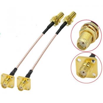 SMA-Male to SMA-Female SMA-KF Adapter, 2-Piece RG178 Antenna Coax Jumper