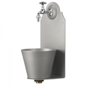 Fontana a Parete Belfer 42/PR con Rubinetto per Giardino in Alluminio