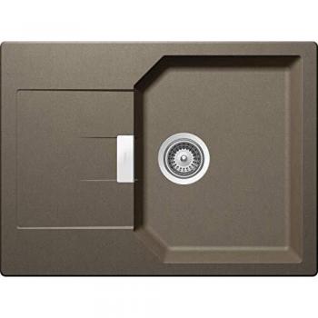 SCHOCK Manhattan D-100S kompakte Spüle 69 × 51 cm – Hellbraun mit verkürzter Abtropffläche