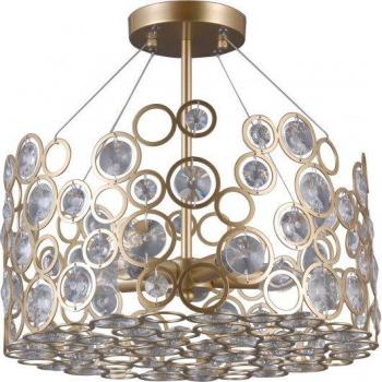 Plafoniera E14 Nardo 5 Luce Dorata