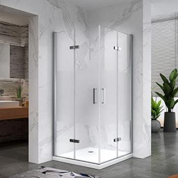 Cabine de douche Saniverre Atéa 75x90 cm avec verre semi-opaque
