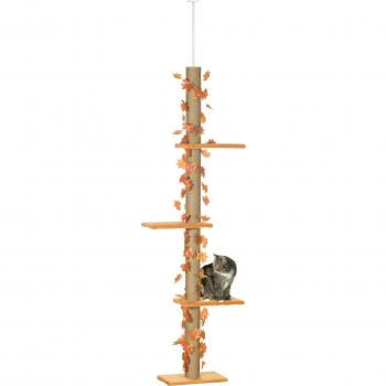 PawHut Adjustable Cat Tree with Artificial Decoration
