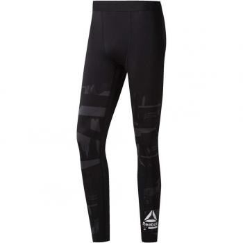 Reebok Herren Ost Comp Tight-AOP Leggings, rot, L