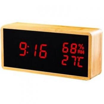 Rechargeable Digital Alarm Clock with Snooze and Sound Control