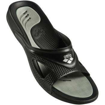 Arena Herren Badesandale Hydrofit (Rutschfest, Ergonomisch), schwarz (Black-Anthracite), 45