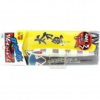 Jig Metálico Jackall Tipo 2 Deslizador Lento 100 g con Resplandor