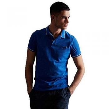 Polo Superdry, Bleu (True Blue Twist 3fk), M Homme