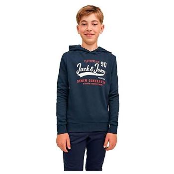 Jack & Jones Youth Navy Blazer Hoodie, 6-Year-Old, Red and White Logo
