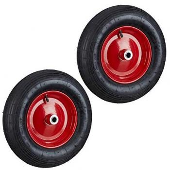 2 x Luftbereiftes Schubkarrenrad 4.80/4.00-8
