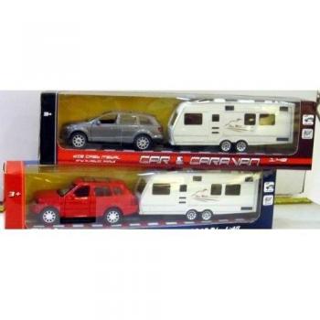 Modello auto con roulotte Die Cast