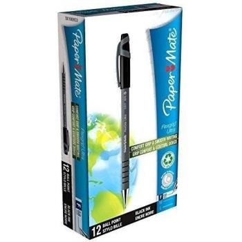 Paper Mate Flexgrip Ultra Fine Point Ballpoint Pens 0.7mm 12 Count