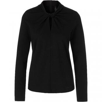 Marc Cain Damen Langarmshirt Schwarz mit Knoten-Detail, Größe 44