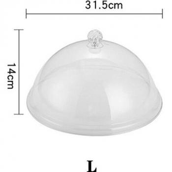 Transparent Acrylic Food Safety Cap – Circle Plastic Vegetable, Cake, Fruit, Snack Can Cover