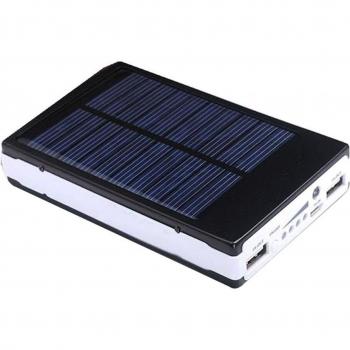 Dual USB Solar Portable Battery Pack with Light