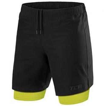 ProStride 2-in-1 Running/Gym Short – Black Lime Punch