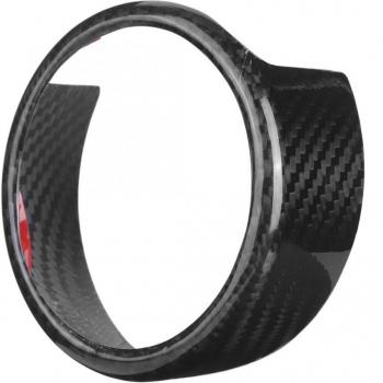 Cubierta decorativa de fibra de carbono para parrilla delantera, marco negro, compatible con Alfa Romeo Giulia