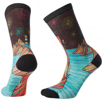 Calcetines Crew SmartWool para Hombre, Curated Rainbow Mountain Climb, Negro