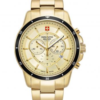 Swiss Alpine Military 7089.9111 Chronograph Herrenarmbanduhr 44mm 10ATM