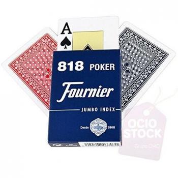 Fournier American Poker Decks – 4x 55 Karten (220 Karten), 2 große Indexe, Spielkorb