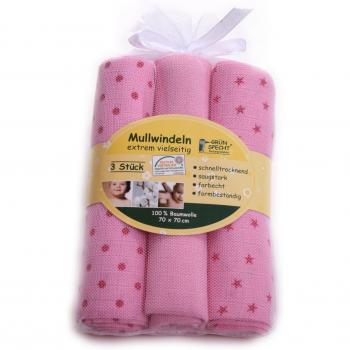 Rose‑Tinted Fabric Squares – 70 x 70 cm, Set of 3 (Grünspecht 167‑V1)