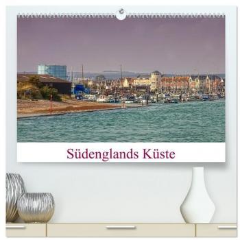 Premium Wandkalender 2025 Südenglands Küste DIN A2 quer Hochglanz Kunstdruck