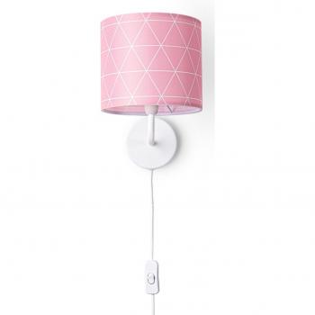 Lámpara Retro de Pared en Blanco – Con Pantalla de Tela y E14