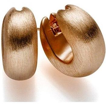 Matte 585 Gold Creole Ohrstecker Damen 20 x 7 mm