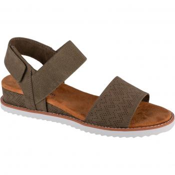 Skechers Desert Kiss, sandali con zeppa da donna, colore verde oliva EU 36
