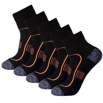 CushionTech Anti‑Odor Compression Socks – Men, 5 Pack