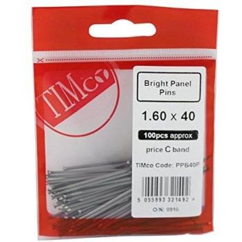 Timco PPB40P Bright Panel Pins 40mm x 1.60mm