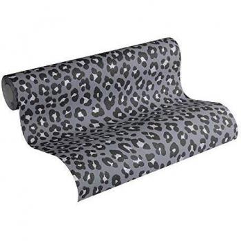 Grey Leopard Paw Spot Wallpaper – A.S. Creation Collection