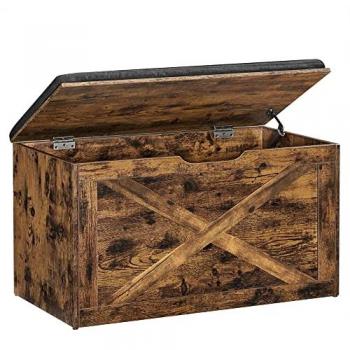 Banco Cofre Rústico 76x40x48 cm con Asiento