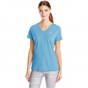 Camisa de Manga Corta Under Armour Threadborne Tren SSV Twist, Mujer, Blue Circuit / Ghost Gray