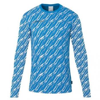Progressive Torwart Long Sleeve Top – Cyan/White, Men's Medium