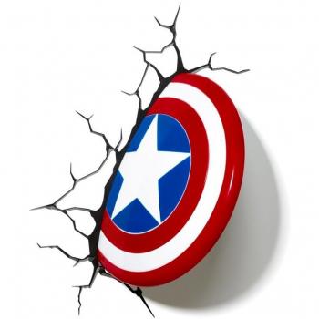 Marvel Avengers Captain America Schild 3D LED Wandleuchte