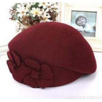 100% Wool Vintage Warm Winter Women's Beret Hat