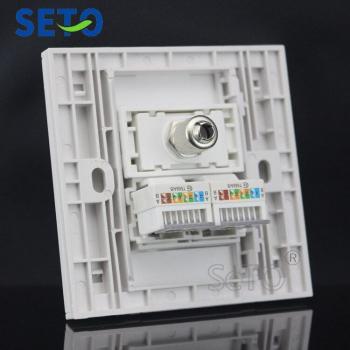 Módulo LAN SeTo 86: Puertos RJ45 Dual + Placa Frontal